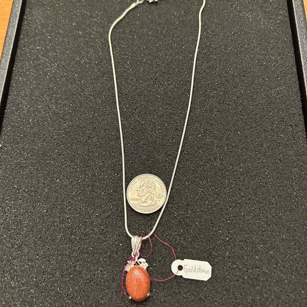 Goldstone Pendant Necklace